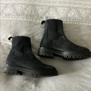 Women’s Black Leather Ankle Boots
